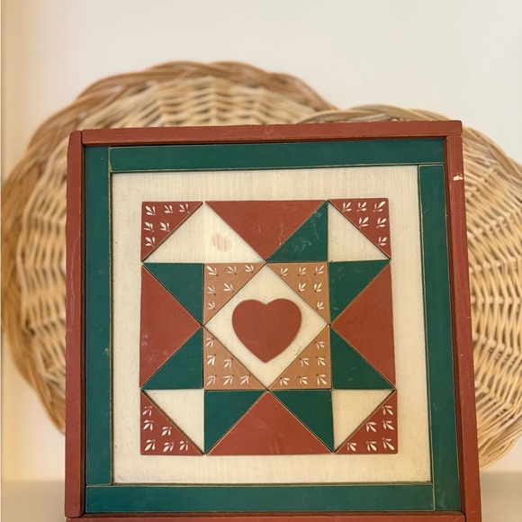 Vintage Other - Rustic decorative wooden barn quilt square